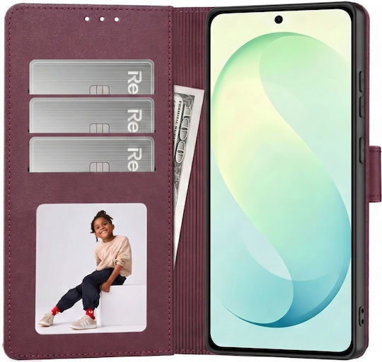 Tech-Protect Портмоне от изкуствена кожа / силикон в Бордо (Galaxy S26 FE)