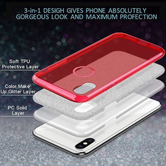5 Bucăți Husă Glitter 3în1 iPhone 7 Plus 8 Plus