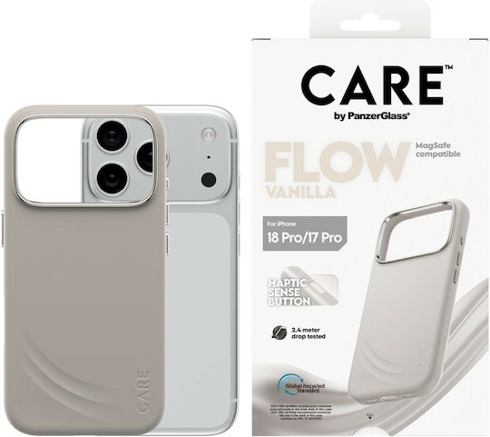 Care by PanzerGlass Flow Handyhülle Vanille W Kompatibel mit Magsafe Apple iPhone 18 Pro 17 Pro