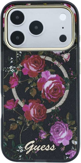 Guess Iml Glitter Blossom Roses Case Iphone 18 Pro 17 Pro Black