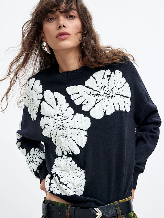 Damen Pullover Wolle Schwarz
