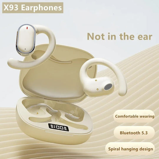 CYXG X93 Open Ear Bluetooth Handsfree Ακουστικά με Θήκη Φόρτισης Χρυσά