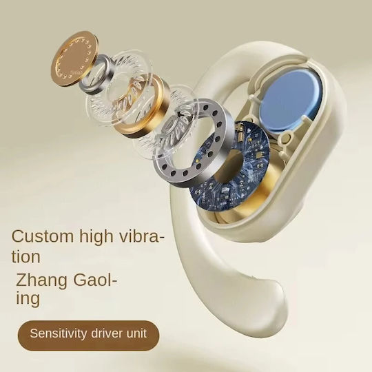 CYXG X93 Open Ear Bluetooth Handsfree Ακουστικά με Θήκη Φόρτισης Χρυσά