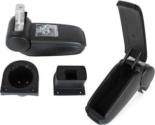 Toyota Yaris II 05-12 Armlehnen-Set Schwarz Stoff + Installationskit