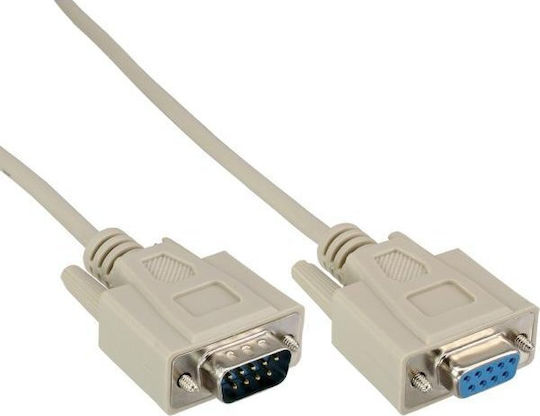 Inline 20-pack Bulk Inline Serial Cable Molded Db9 Male To Female 1:1 Gray 5m