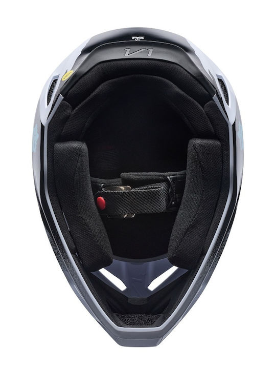 Fox V1 Clutch Alb/Negru Cască Moto Motocross ECE 22.06 1240gr