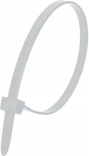 Qoltec Plastic Cable Ties 300mmx7.2mm in White Colour (50pcs)