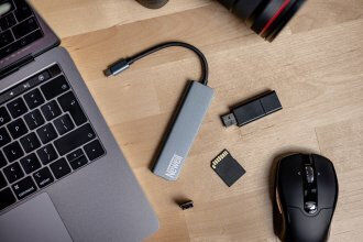 Newell USB Hub 5 Ports USB 2.0 with USB-C / USB-A Grey