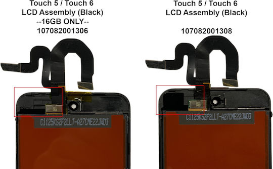 Lcd Montage Ipod Touch 5 Ipod Touch 6 Ipod Touch 7 Premium Schwarzes