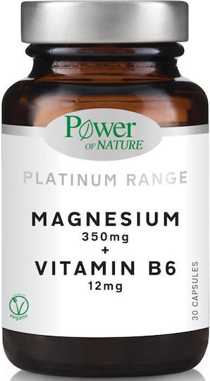Power Health Platinum Range Magnesium 350mg + Vitamin B6 12mg 30 κάψουλες