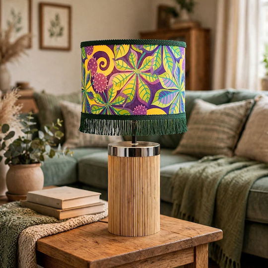 Πορτατίφ Jane Sassaman Wood Διαστάσεις 55*20 Ε27 Oxygen Lampshades