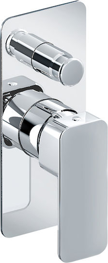 Eurorama Quadra Chrome για Ντουζιέρα 2 Εξόδων Ασημί