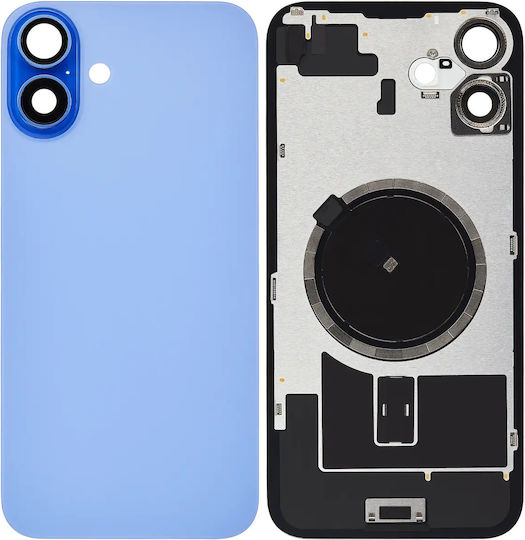 Back Glass W Magsafe Magnet Iphone 16 Plus No Logo Aftermarket Ultramarine