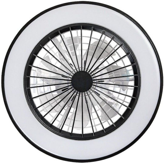 Extralink Orbit Ring Πλαφονιέρα 50.8cm με Φως Μαύρη