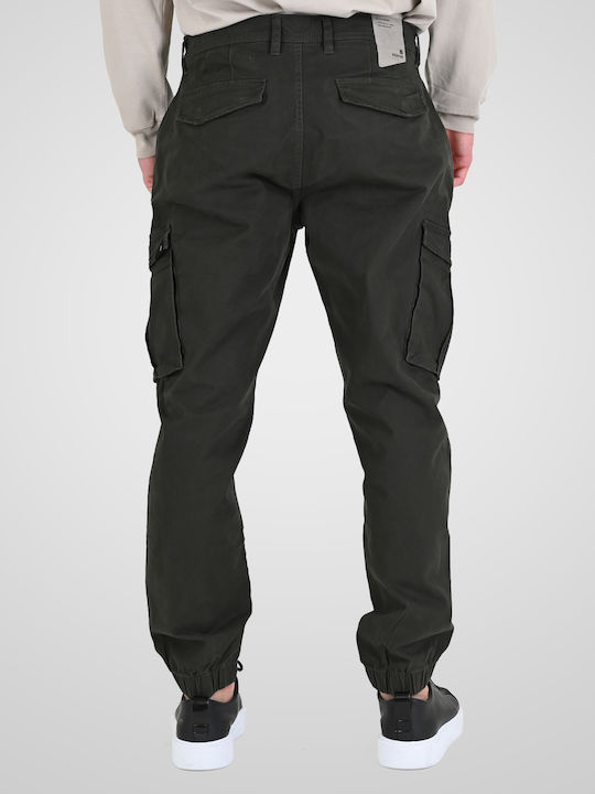 Rebase Herrenhose Cargo Slim Fit Dunkel Khaki