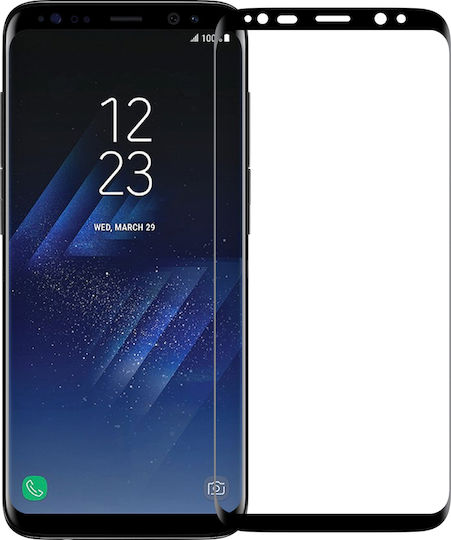 Glue 3D 0.3мм Закалено стъкло за цялото лице Черен (Galaxy S8)