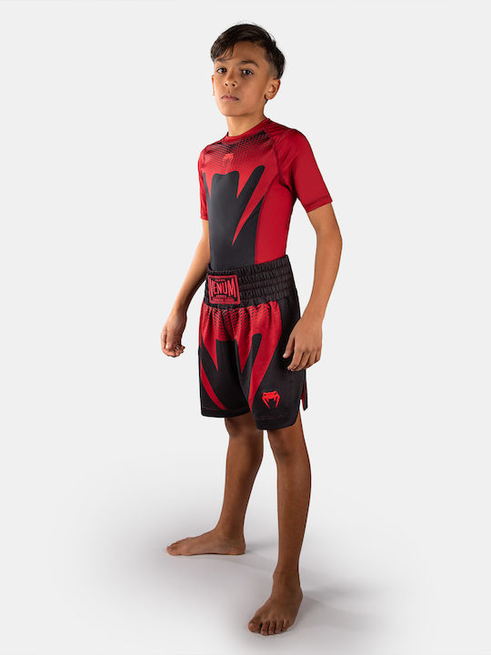 Παιδικό Σορτσάκι Πυγμαχίας Venum Attack Kids Boxing Shorts Black Red