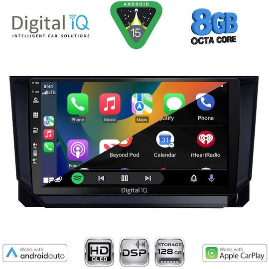Digital IQ Car Audio System for Mazda CX-9 2006-2015 Bluetooth USB Wi-Fi GPS Apple CarPlay Android Auto with 10 Inch Touch Screen DIGITAL IQ BXF 18391 CPAA