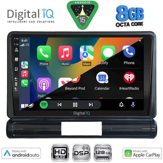 Digital IQ Auto-Audiosystem für Citroen C3 / DS3 2016-2024 (Bluetooth/USB/WiFi/GPS/Apple CarPlay/Android Auto) mit 9 Zoll Touchscreen