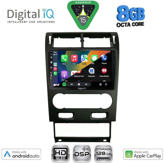 Digital IQ Auto-Audiosysteme für Ford Mondeo 2003-2006 mit Bluetooth USB Eingebautes Wi-Fi GPS Apple CarPlay Android Auto 9 Zoll Touchscreen