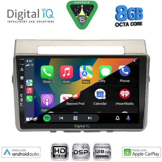 Digital IQ Car Audio System for Toyota Corolla Verso 2004-2009 Bluetooth USB Wi-Fi GPS Apple CarPlay Android Auto with 9 Inch Touch Screen DIGITAL IQ BXF 18711 CPAA