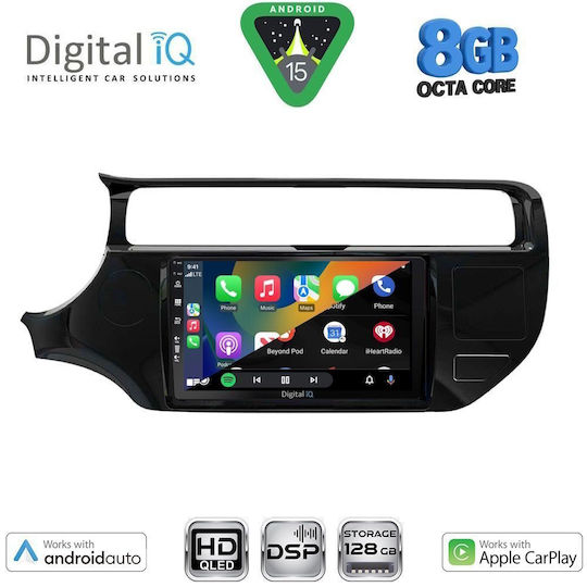 Digital IQ Car Audio System for Kia Rio 2015-2018 Bluetooth USB Wi-Fi GPS Apple CarPlay Android Auto with 9 Inch Touch Screen DIGITAL IQ BXF 18315 CPAA