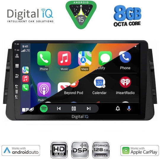Digital IQ Auto-Audiosystem Für Nissan Micra 2017-2025 Bluetooth USB Eingebautes Wi-Fi GPS Apple CarPlay Android Auto Mit 9 Zoll Touchscreen