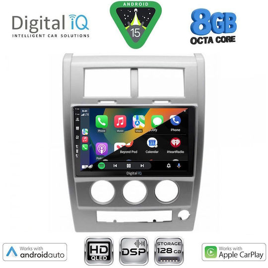 Digital IQ Car Audio System for Jeep Cherokee / Liberty 2007-2014 Bluetooth USB Wi-Fi GPS Apple CarPlay Android Auto with 10" Touch Screen