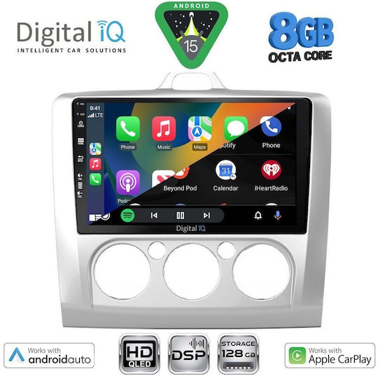 Digital IQ Auto-Audiosysteme für Ford Focus 2005-2012 mit A/C (Bluetooth/USB/Eingebautes Wi-Fi / 3G/GPS/Apple CarPlay/Android Auto) mit 9 Zoll Touchscreen