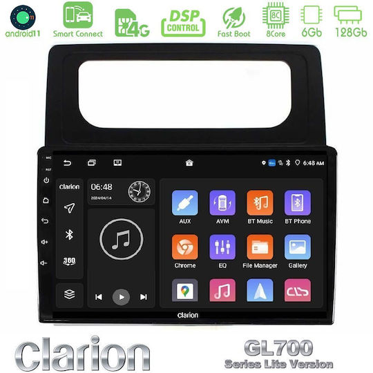 Clarion Auto-Audiosystem für Volkswagen Caddy 2004-2014 Bluetooth USB Eingebautes Wi-Fi GPS Apple CarPlay Android Auto mit 10 Zoll Touchscreen