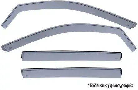 DGA Σετ Ανεμοθραύστες Αυτοκινήτου Μπροστινοί και Πίσω Σκούρο Φιμέ για Renault Zoe 2013+ 4τμχ