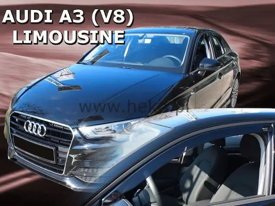 Heko Set of Windbreakers Front Car Dark Fime for Audi A3 2pcs