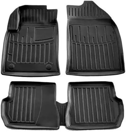 Ford C-Max Hybrid 5d 10>19 Car Mats Rubber Raised Sides Clips Set 4 Pieces