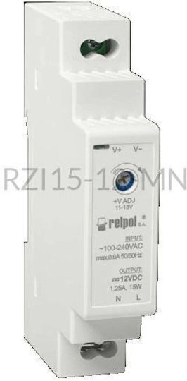 Relpol LED Power Supply IP20 Power 15W With Output Voltage 12V