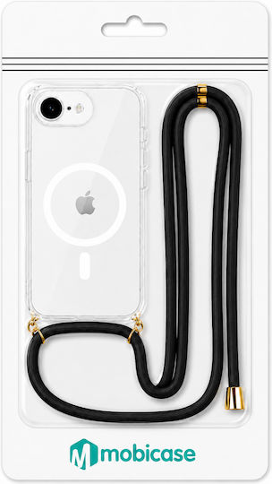 Θήκη Σιλικόνης Κορδόνι Μάυρο Iphone 17 Διάφανη Magline