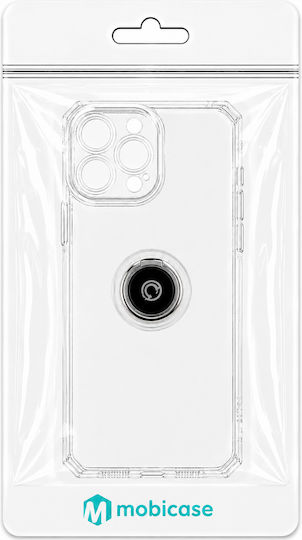 Transparente Silikon Handyhülle Apple iPhone 13 Pro Max Drehbarer Kickstand Ring & Verstärkte Ecken