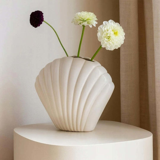 Home&Styling Collection Vase Keramik Dekorativ Weiß 26x11xH23cm