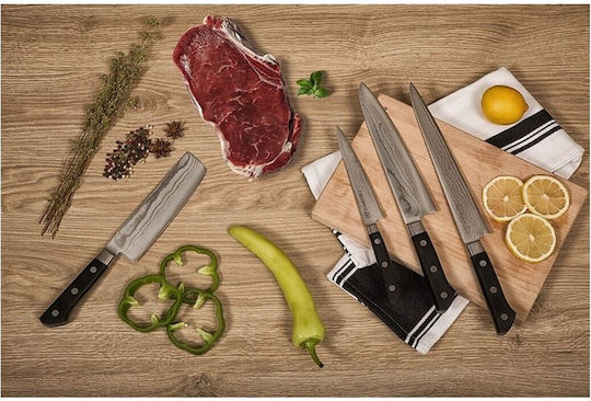 Tojiro Nakiri Knife from Damascus Steel 16.5cm