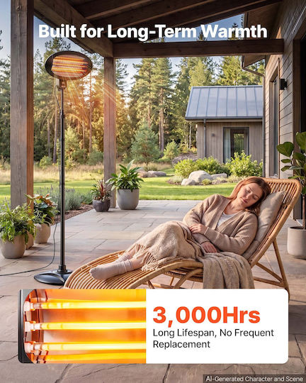 Încălzitor Sobă Electrică Cu Infraroșu Cuarț Cu Putere 2kW