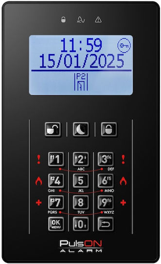 BCS Alarm Keypad with Screen in Black Colour