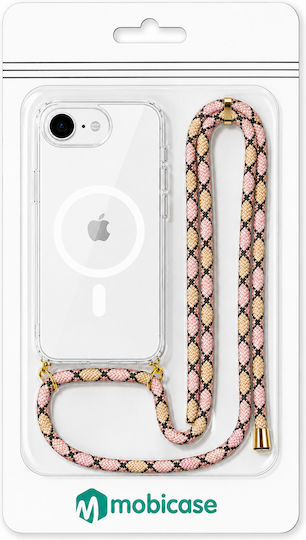 Θήκη Σιλικόνης Κορδόνι Ρόζ Μοτίβο Iphone 17 Pro Max Διάφανη Magline
