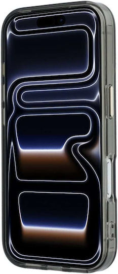 Guess iPhone 18 Pro iPhone 17 Pro Hard Case Magsafe Silicone Frame IML Ring Stand 360 Script Metal Logo Black GUHMP18L6HCCMSK