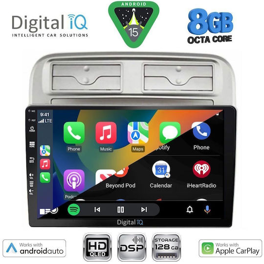 Digital IQ Car Audio System for Fiat Grande Punto 2005-2012 Bluetooth USB Wi-Fi GPS Apple CarPlay Android Auto with 9 Inch Touch Screen DIGITAL IQ BXF 18128 CPAA
