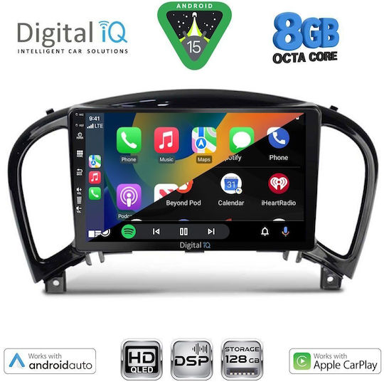 Digital IQ Car Audio System for Nissan Juke 2009-2020 Bluetooth USB Wi-Fi GPS Apple CarPlay Android Auto with 9 Inch Touch Screen DIGITAL IQ BXF 18452 CPAA