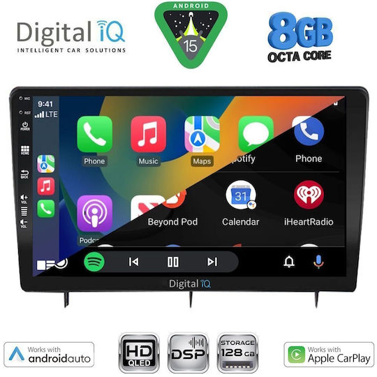 Digital IQ Auto-Audiosystem für Honda Civic 2022-2026 Bluetooth USB Eingebautes Wi-Fi GPS Apple CarPlay Android Auto mit 10 Zoll Touchscreen