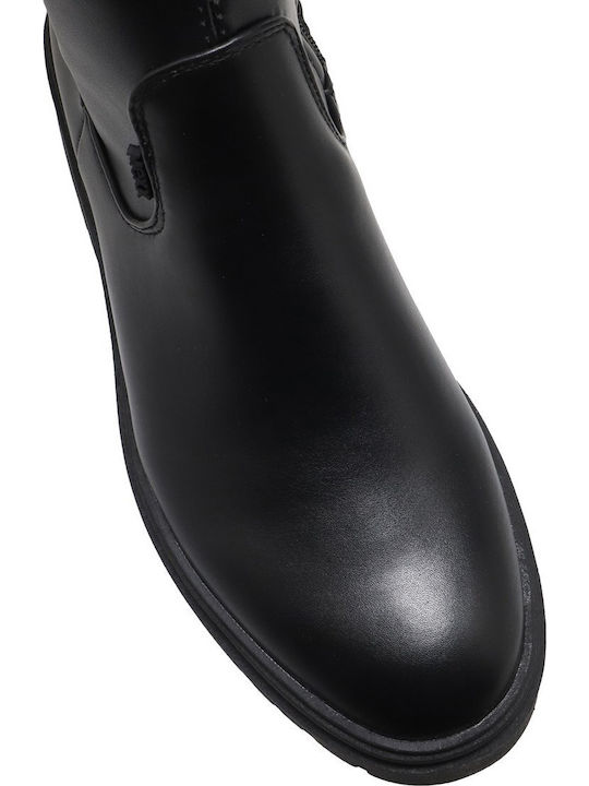 Damenstiefel mit Mittelhohem Absatz Schwarz