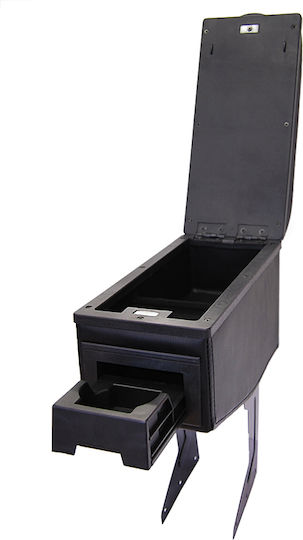 Autoline Onyx Car PU Armrest Universal Black