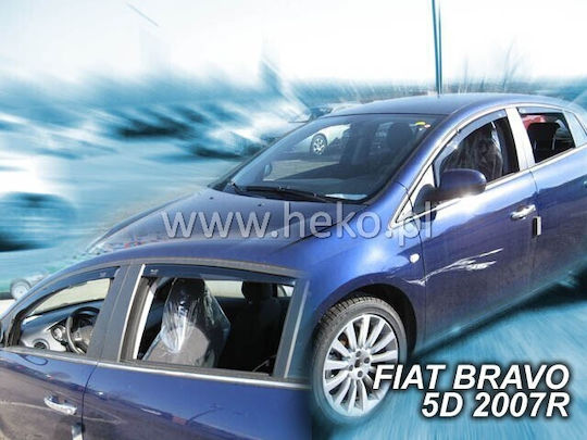 Heko Σετ Ανεμοθραύστες Αυτοκινήτου Μπροστινοί Σκούρο Φιμέ για Fiat Bravo 2τμχ