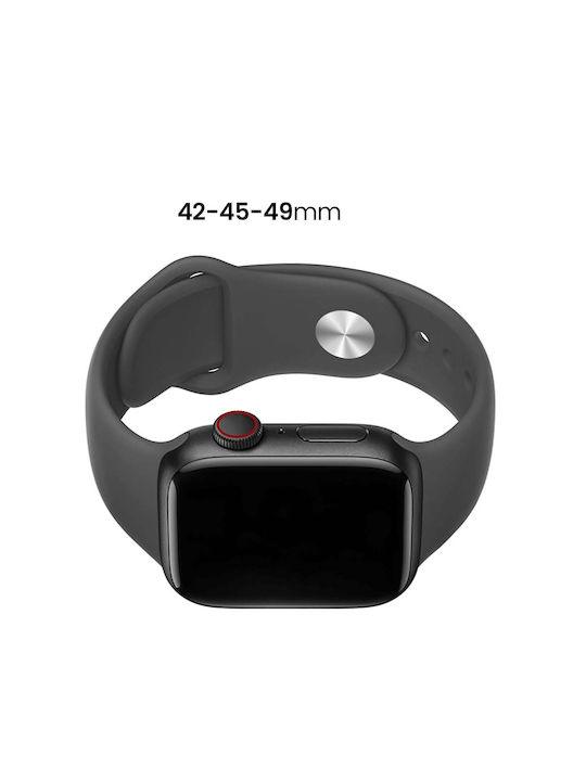 Devia Deluxe Series Sport Armband Silikon mit Pin Schwarz (Apple Watch 44/45/46mm/Ultra 49mm) 324963