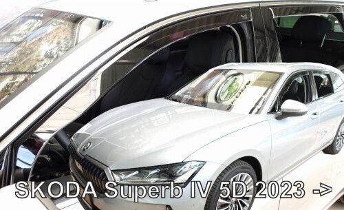 Heko Satz Windabweiser Vordere und Hintere Dark Fime für Skoda Hervorragend 5T SW 2023+ 4Stück